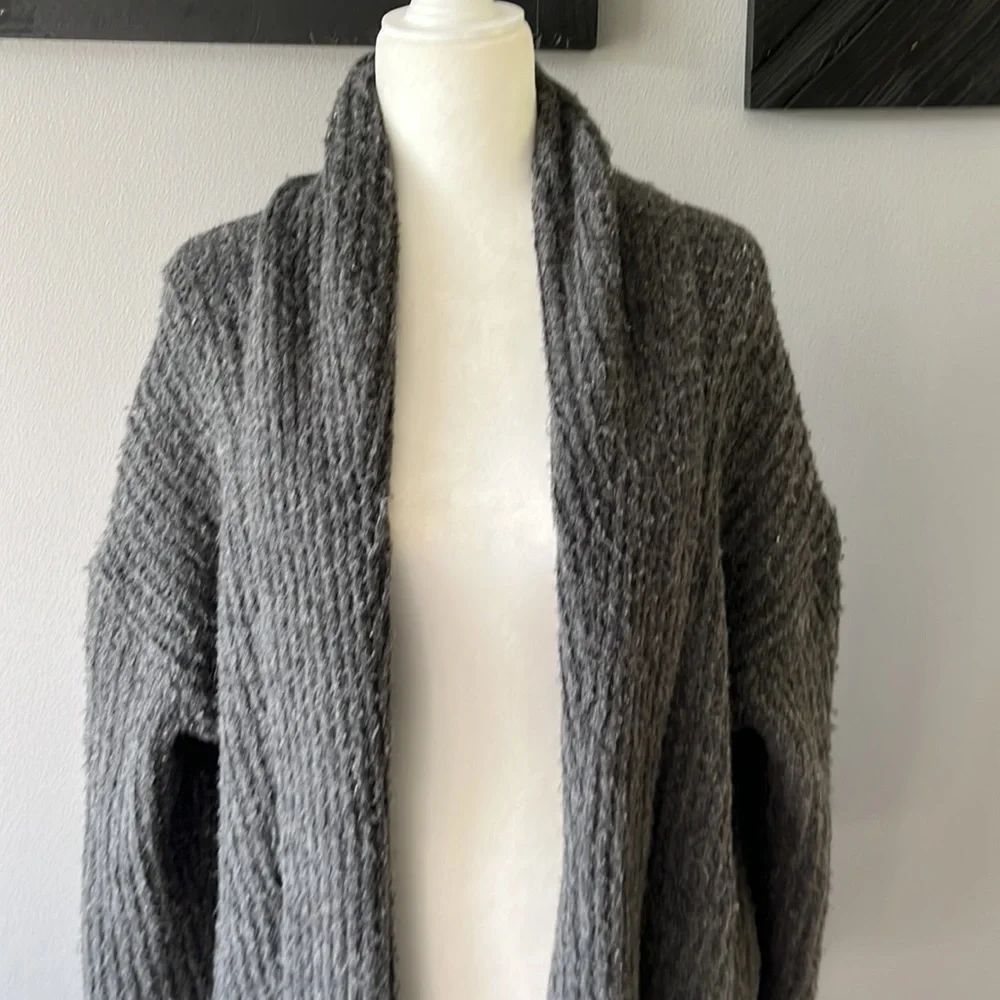J.Crew Open Front Wool Blend Cardigan Gray